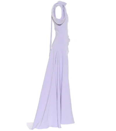 Shop Maticevski Inclination Stretch-crêpe Gown In Purple