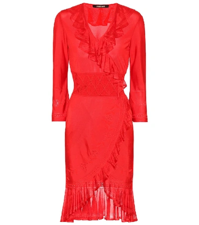 Shop Roberto Cavalli Knitted Dress In Red