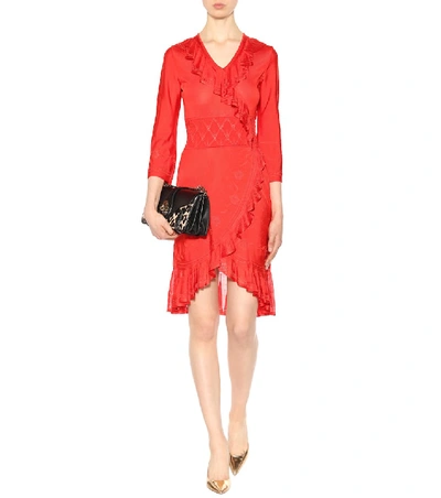 Shop Roberto Cavalli Knitted Dress In Red