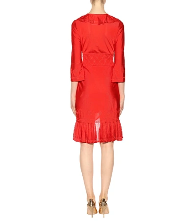 Shop Roberto Cavalli Knitted Dress In Red