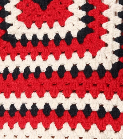 Shop Ulla Johnson Beso Cotton Crochet Sweater In Multicoloured