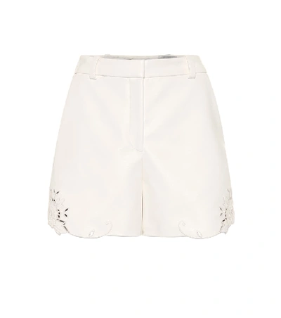 Shop Stella Mccartney Faux Leather Shorts In White