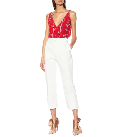 Shop Altuzarra Adler High-rise Bootcut Jeans In White