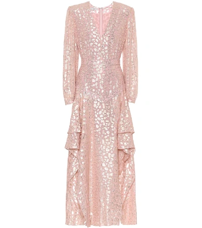 Shop Stella Mccartney Fil Coupé Gown In Pink