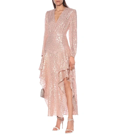 Shop Stella Mccartney Fil Coupé Gown In Pink