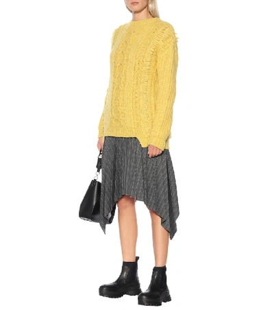 Shop Stella Mccartney Alpaca And Wool-blend Sweater In Yellow