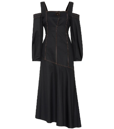 Shop Ellery Cotton Dress In Black