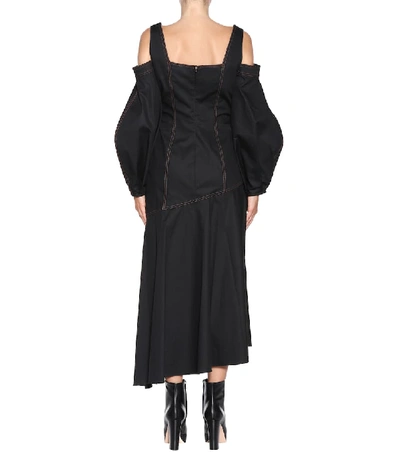 Shop Ellery Cotton Dress In Black