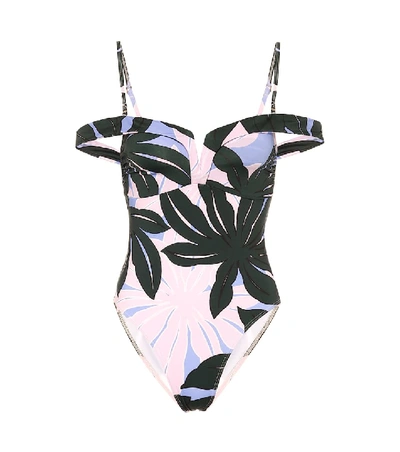 Shop Alexandra Miro Lola Printed Swimsuit In Purple