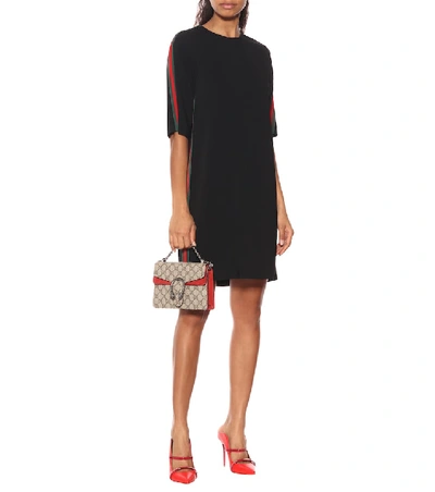 Shop Gucci Stretch Crêpe Dress In Black