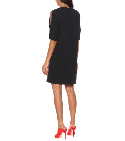 Shop Gucci Stretch Crêpe Dress In Black