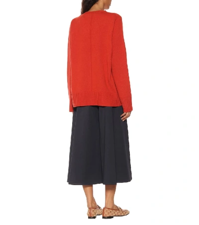 Shop The Row Sibel Wool And Cashmere Sweater In Orange