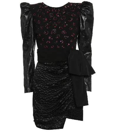 Shop Dundas Sequined Minidress In Black