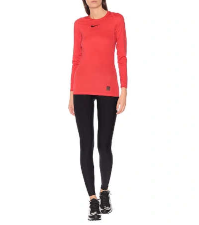 Shop Alyx X Nike Stretch-jersey Top In Red