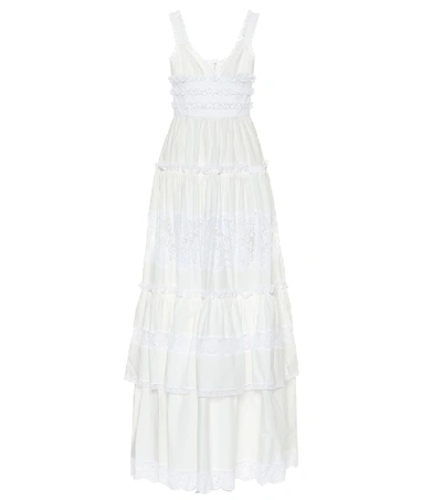 Shop Dolce & Gabbana Cotton Poplin Maxi Dress In White