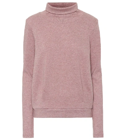 Shop Alo Yoga Clarity Cotton-blend Sweater In Pink