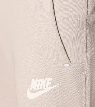 Shop Nike Sportswear Tech Fleece Trackpants In Beige
