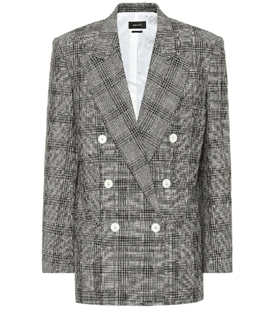 Shop Isabel Marant Deagan Cotton And Wool-blend Blazer In Grey