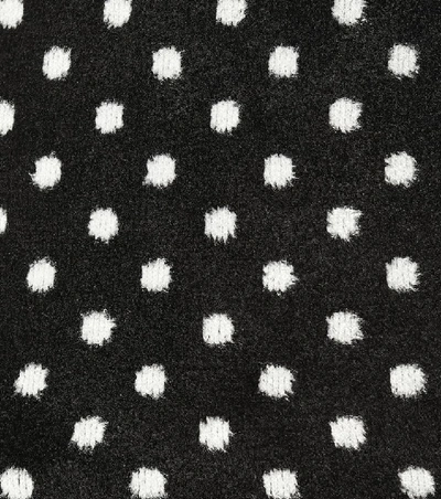 Shop Balenciaga Polka-dot High-neck Sweater In Black