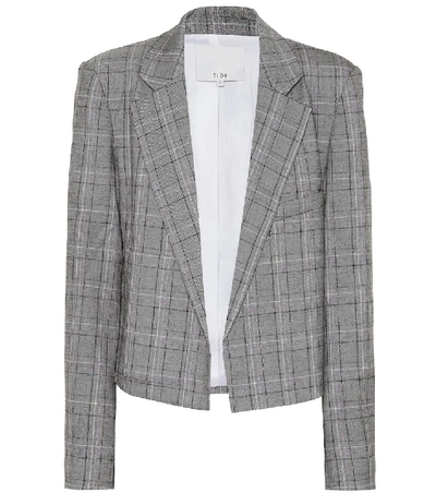 Tibi James Check Pattern Blazer In Black
