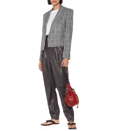 Tibi James Check Pattern Blazer In Black