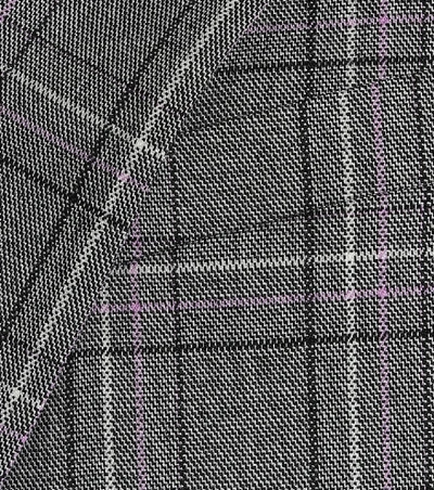 Tibi James Check Pattern Blazer In Black