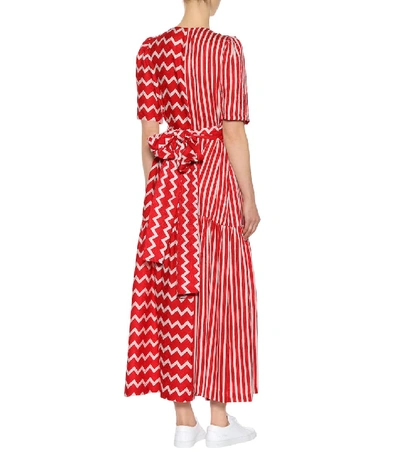 Shop Stella Mccartney Silk Jacquard Dress In Red