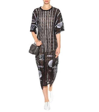 Shop Stella Mccartney Appliqué Lace Dress In Black