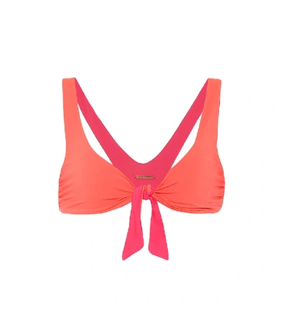 Shop Stella Mccartney Reversible Bikini Top In Pink