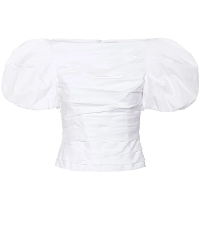 Shop Khaite Kai Cotton Top In White