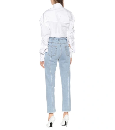 Shop Rokh High-waisted Jeans In Blue