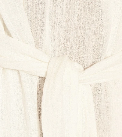 Shop Lisa Marie Fernandez Poet Linen-blend Maxi Dress In White