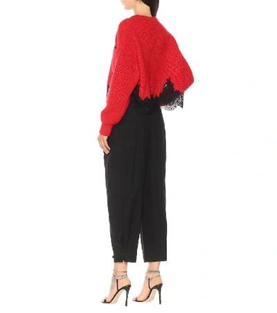 Shop Givenchy Cotton And Mohair-blend Sweater In Red