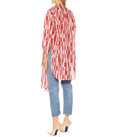Shop Jw Anderson Oversized Printed Cotton Shirt In Red