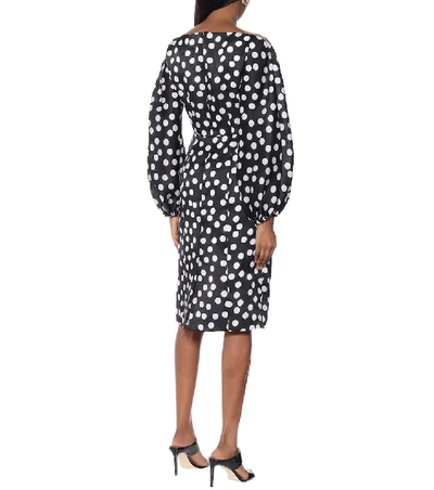 Shop Carolina Herrera Polka-dot Dress In Black