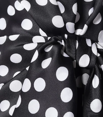 Shop Carolina Herrera Polka-dot Dress In Black