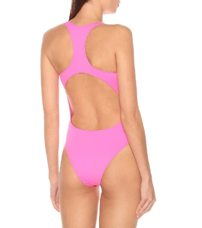Shop Vetements Racerback Swimsuit In Pink