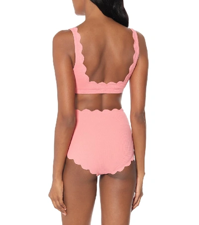 Shop Marysia Mini Palm Springs Bikini Top In Pink