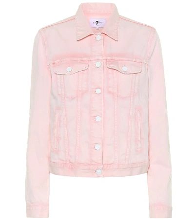 Shop 7 For All Mankind Denim Jacket In Pink
