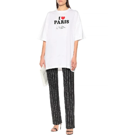 Shop Vetements Oversized Printed Cotton T-shirt In White