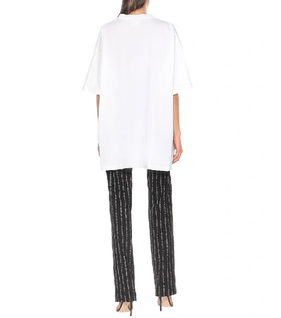 Shop Vetements Oversized Printed Cotton T-shirt In White