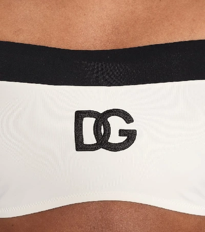 Shop Dolce & Gabbana Logo Bikini In White