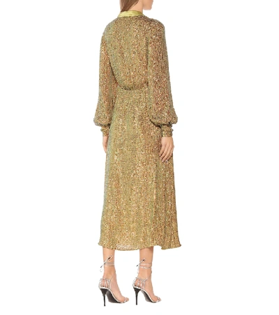 Shop Temperley London Constellation Sequined Dress In Green