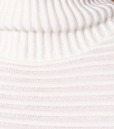 Shop Victoria Victoria Beckham Oversized Wool Turtleneck Sweater In White