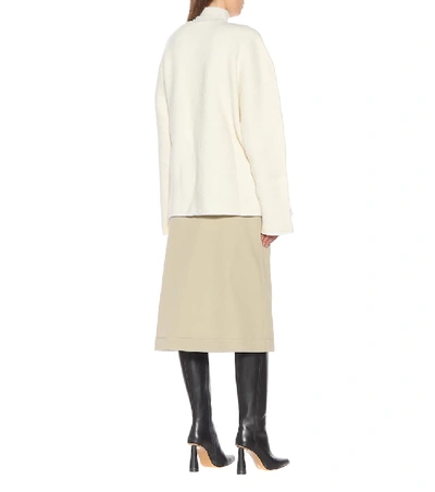 Shop Jacquemus La Maille Nepou Wool Sweater In White