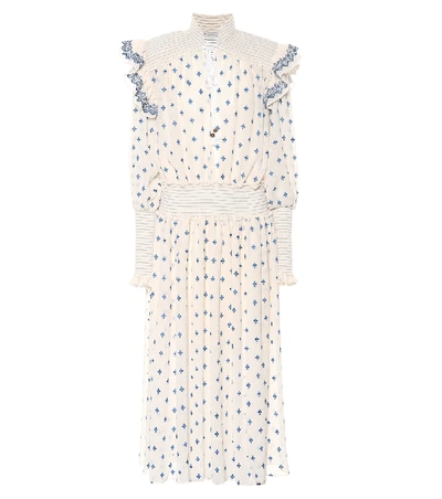 Shop Philosophy Di Lorenzo Serafini Embroidered Dress In Beige