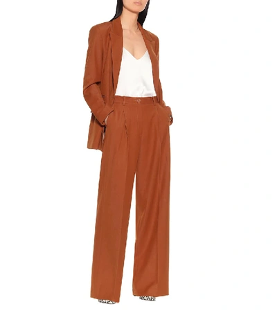 Shop Racil Peter Wool-blend Pants In Brown