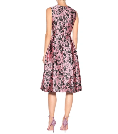 Shop Erdem Indra Floral Brocade Dress In Pink