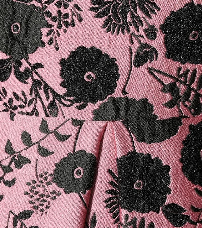 Shop Erdem Indra Floral Brocade Dress In Pink