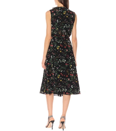 Shop Altuzarra Caroline Floral Silk Skirt In Black